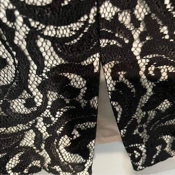 Monique LHUILLER  Elegant Black and White Lace DressSIZE 8 - Picture 7 of 10